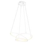 Hvid pendler lampe design, Teodore, 34W, white switch LED, 3 trins lysdæmper