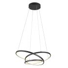 Sort pendler lampe design, Teodore, 34W, white switch LED, 3 trins lysdæmper