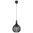 Sort pendler lampe rustik, Rins