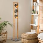 Nikkel læselampe gulv vintage, Keira, med brytare