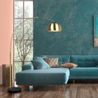 Messing gulvlampe bue modern, Myrthe, med brytare