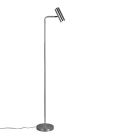 Nikkel gulv lampe modern, Kaso, med brytare
