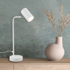 Hvid bordlampe modern, Kaso, med brytare