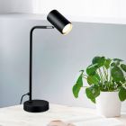 Sort bordlampe modern, Kaso, med brytare