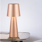Brun bordlampe modern, Lillyam, med brytare