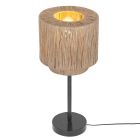 Beige bordlampe rustik, Rinus