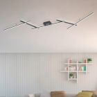 Sort plafond modern, Nadja, 22W, RGBW LED, med fjärrkontroll