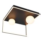 Sort loftlampe modern, Reyhan, 3 trins lysdæmper