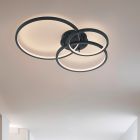 Antracit plafond modern, Harold, 36W, RGBW LED, med fjärrkontroll