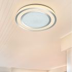 Krom plafond modern, Saleem, 45W, varm til kold hvid justerbar LED, med brytare