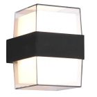 Antracit udendørslampe modern, Yeliz, 10W, 3000K LED, IP54
