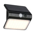 Sort udendørs væglampe solcelle plast, Mijs, 2,5W, 4000K LED, IP44