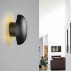 Sort genopladelig væglampe metal, Khaoula, 1,5W, 3000K LED, 3 trins lysdæmper