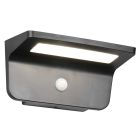 Sort udendørs væglampe solcelle modern, Mukaddes, 8W, 4000K LED, IP44