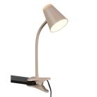 Brun klemmelampe modern, Rahul, 4,5W, 3000K LED, med brytare
