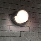 Hvid udendørslampe plast, Riekje, 8W, 3000K LED, IP54