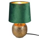 Keramik bordlampe guld, Jorre, med brytare