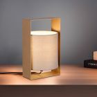 Brun bordlampe modern, Radhika, med brytare