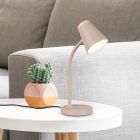 Brun bordlampe modern, Rahul, 4,5W, 3000K LED, med brytare