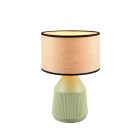 Keramik bordlampe grøn, Shivam