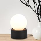Sort bordlampe modern, Mirjam, med brytare