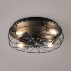 Sort loftventilator modern, Roberto, med fjärrkontroll