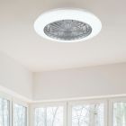 Grå loftventilator modern, Damyan, 30W, RGBW LED, med fjärrkontroll