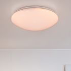 Hvid plafond modern, Neda, 18W, varm til kold hvid justerbar LED, med fjärrkontroll