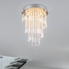 Krom lysekrone design, Sjon, 18W, varm til kold hvid justerbar LED, 3 trins lysdæmper