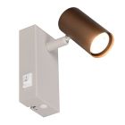 Brun væglampe modern, Suradj, med brytare