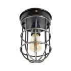 Industri loftlampe sort, Nova