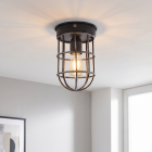 Industri loftlampe sort, Nova