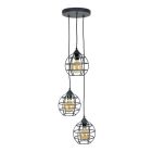 Industri pendler lampe sort, Roland