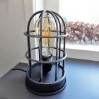 Industri bordlampe grå, Nova, med brytare