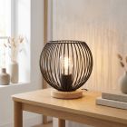 Industri bordlampe sort, Wiro, med brytare