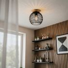 Industri loftlampe sort, Wiro