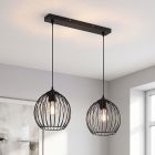 Industri pendler lampe sort, Wiro