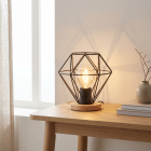 Industri bordlampe sort, Jochem, med brytare