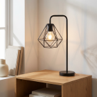 Industri bordlampe sort, Jochem, med brytare
