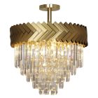 Design loftlampe guld, Jetske