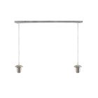 Aluminium pendler lampe uden skærm krom, Rika