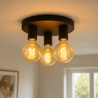 Modern loftlampe sort, Rami
