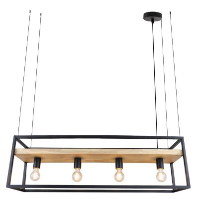 Industri pendler lampe sort, Frama
