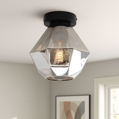 Retro loftlampe grå, Anoek