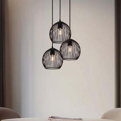 Industri pendler lampe sort, Wiro