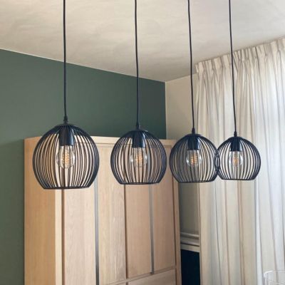 Industri pendler lampe sort, Wiro