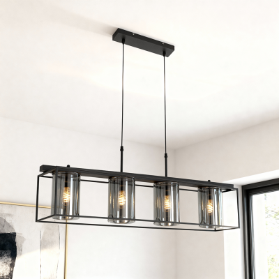 Modern pendler lampe sort, Jessa
