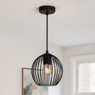 Industri pendler lampe sort, Wiro