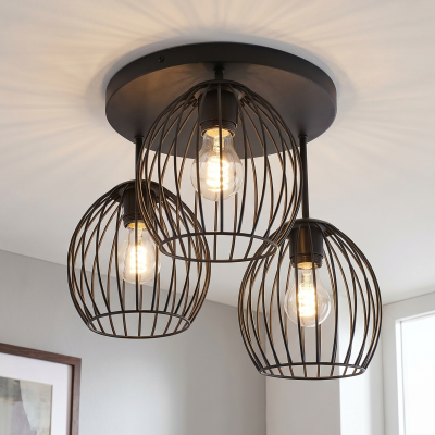 Industri loftlampe sort, Wiro