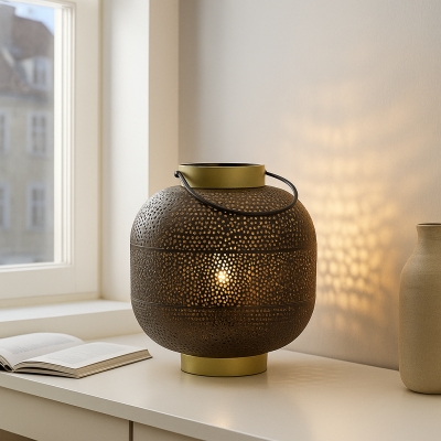 Modern bordlampe guld, Sivar, med brytare